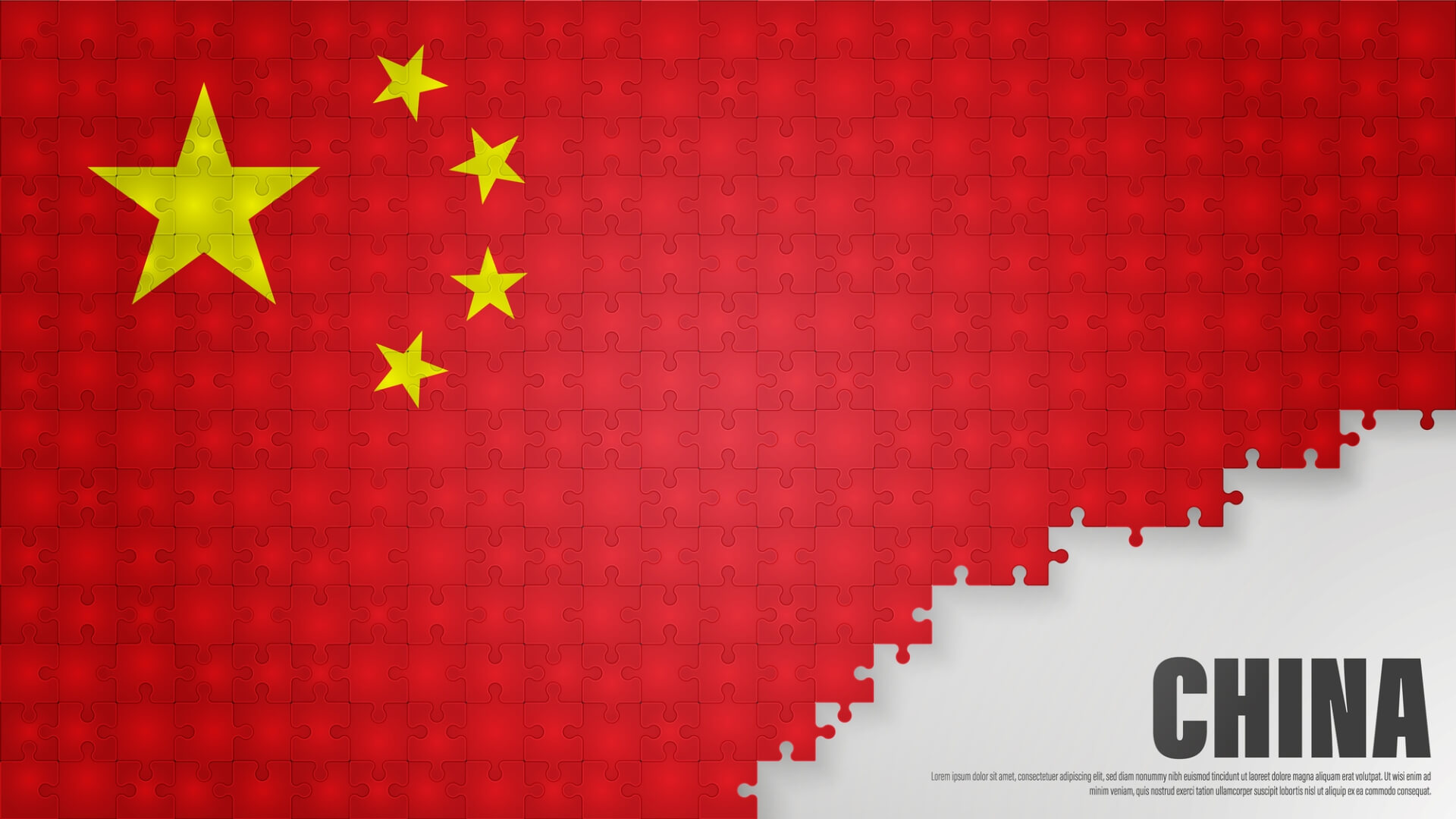 China flag logo on a red and white background with China black text on white background.