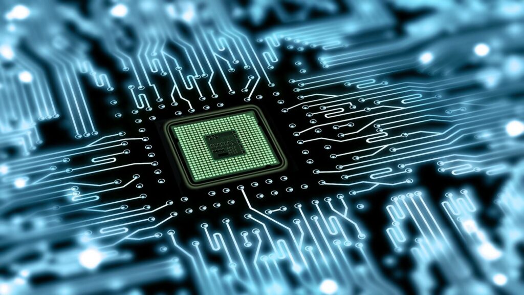 Futuristic image of a semiconductor