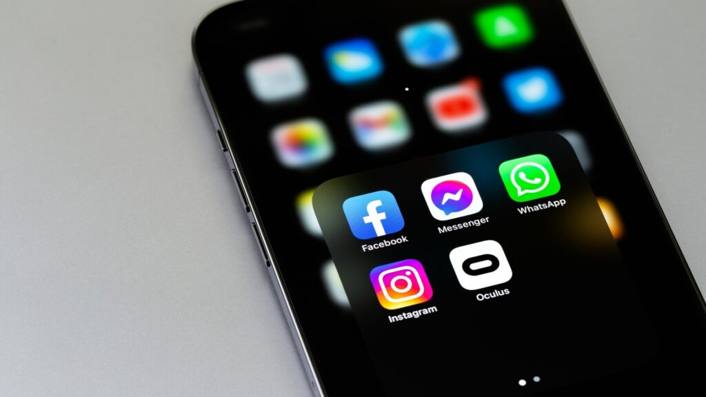 Smartphone with app icons