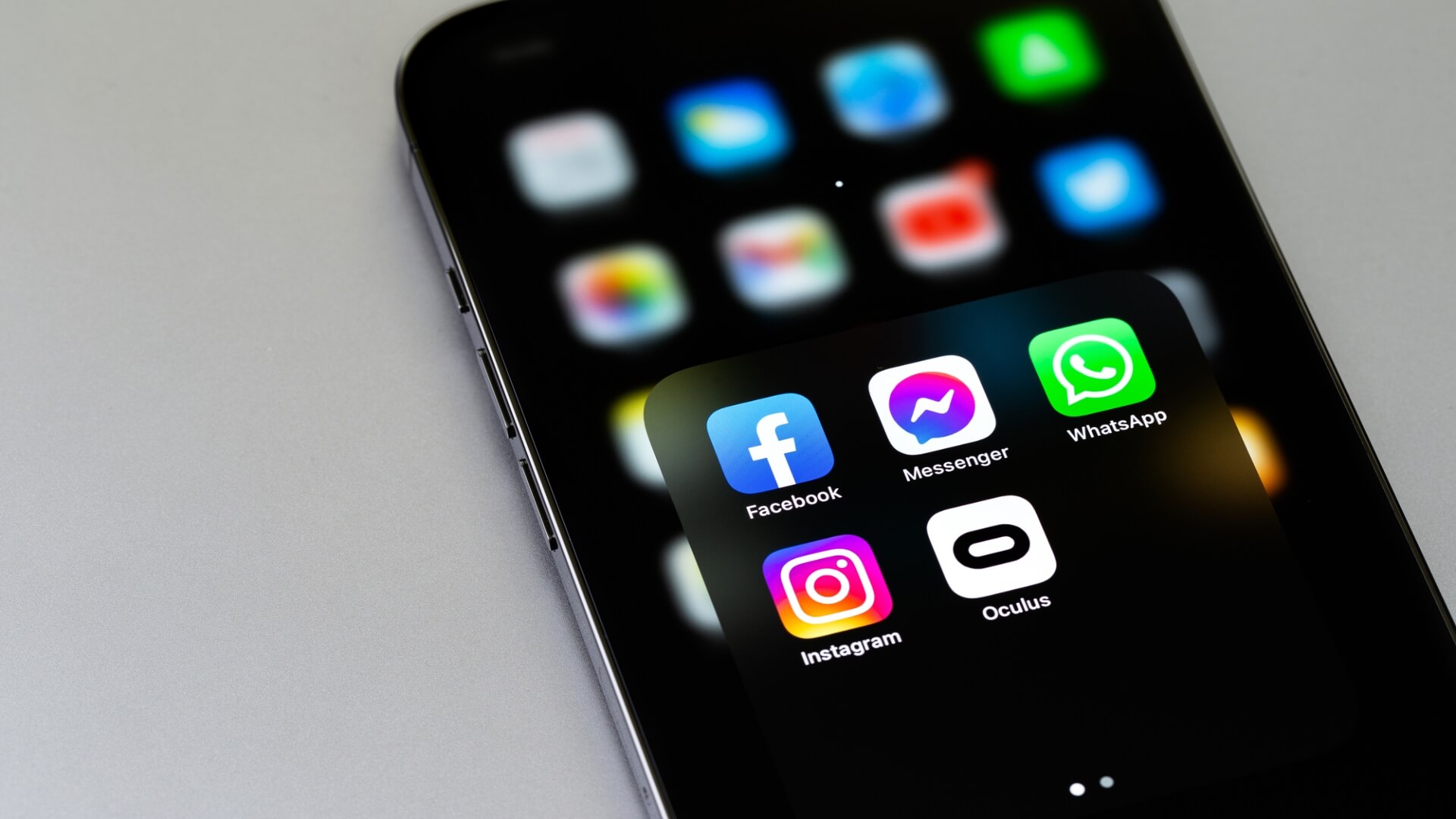 Smartphone with app icons