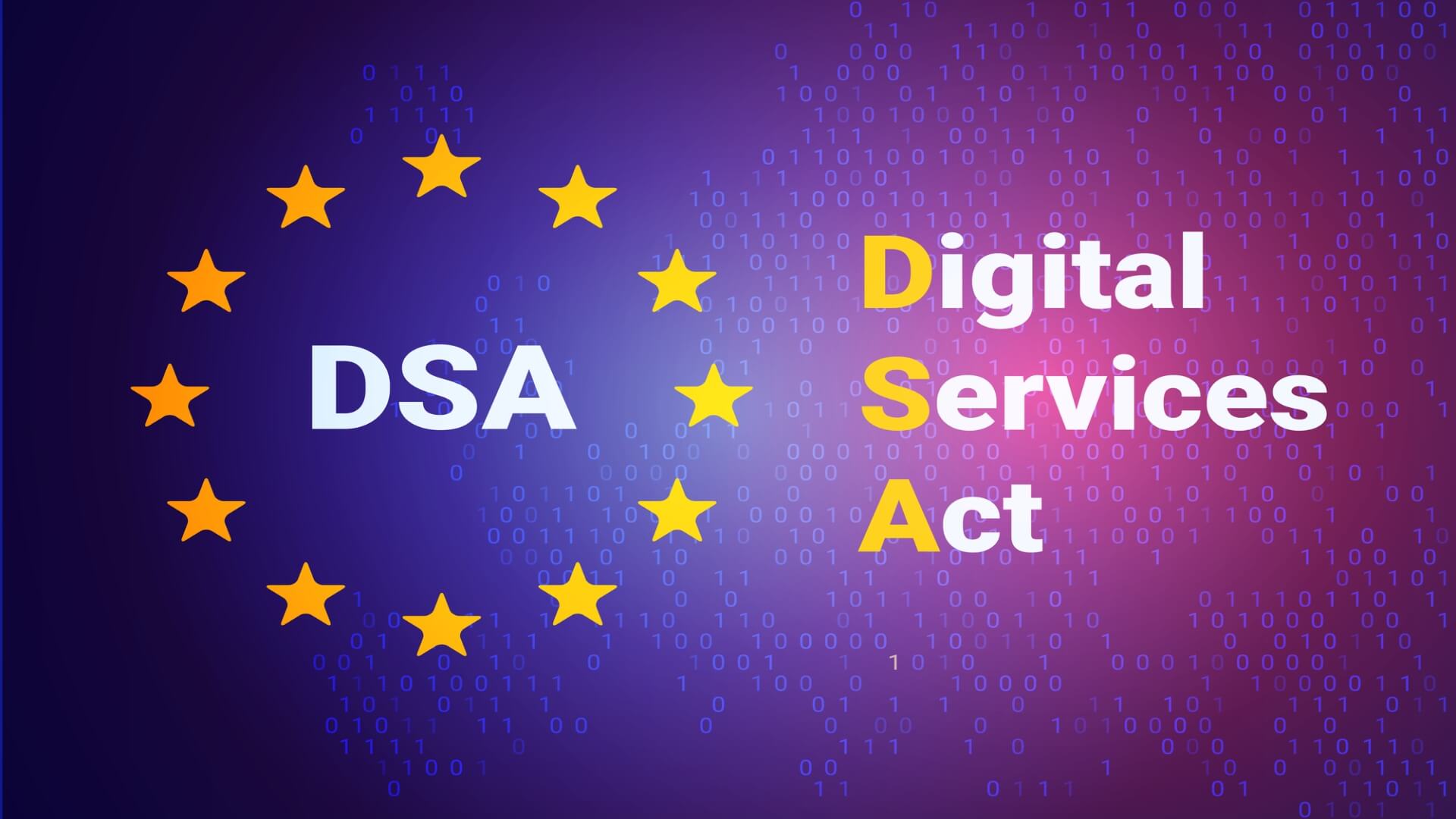 Circle around the letters DSA and Digital Services Act spelled out