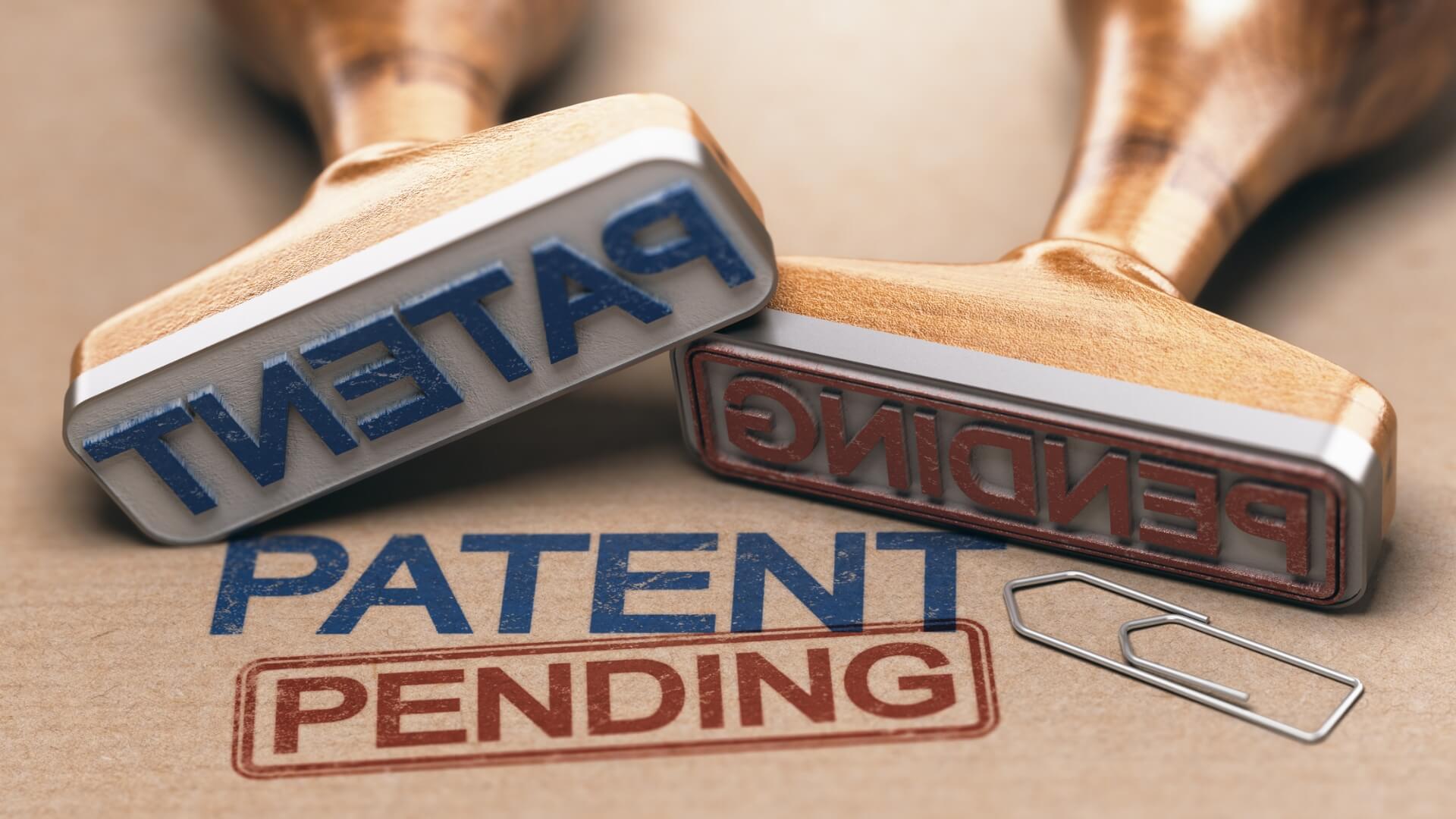 Two patent stamps with the text patent pending